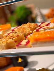 Angerichtete süße Kuchen